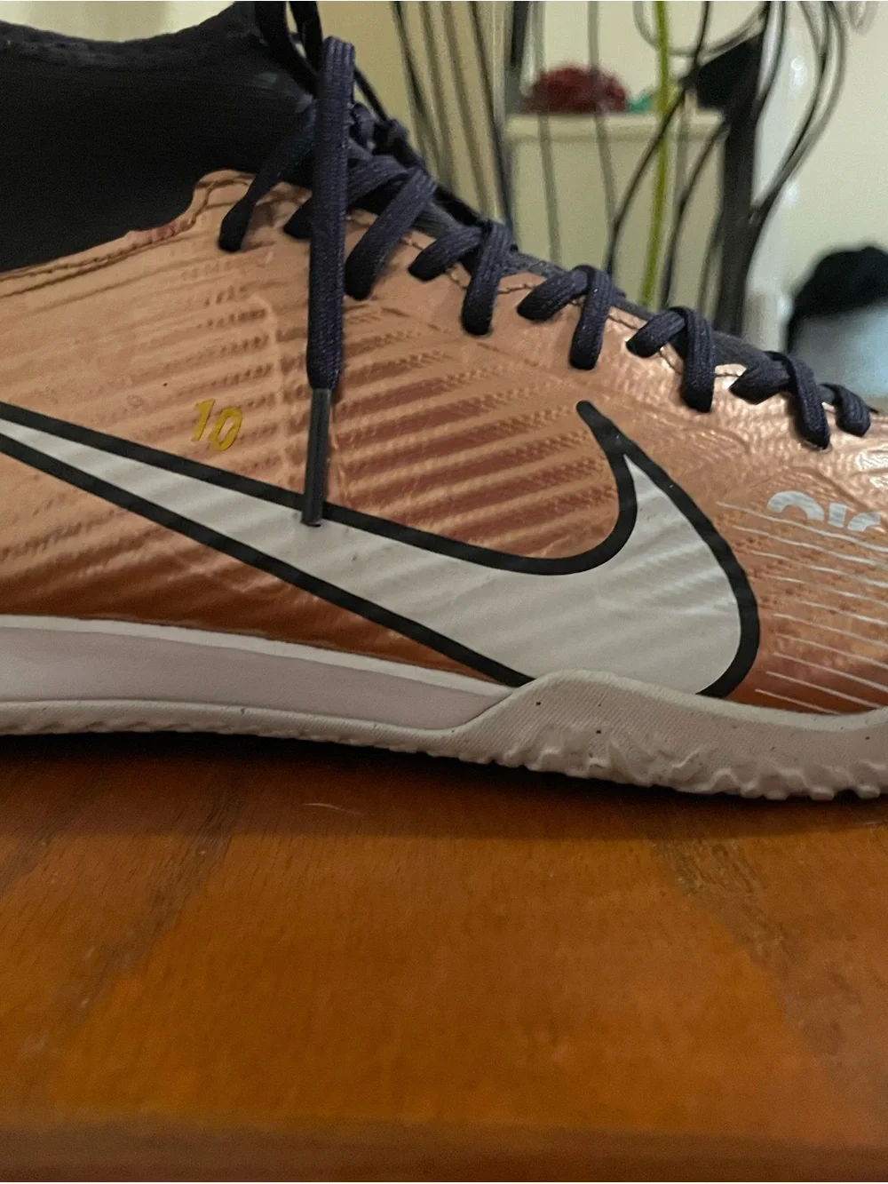 Nike Air Zoom Copper and Black Indoor Soccer Shoes - Picture 6 of 12